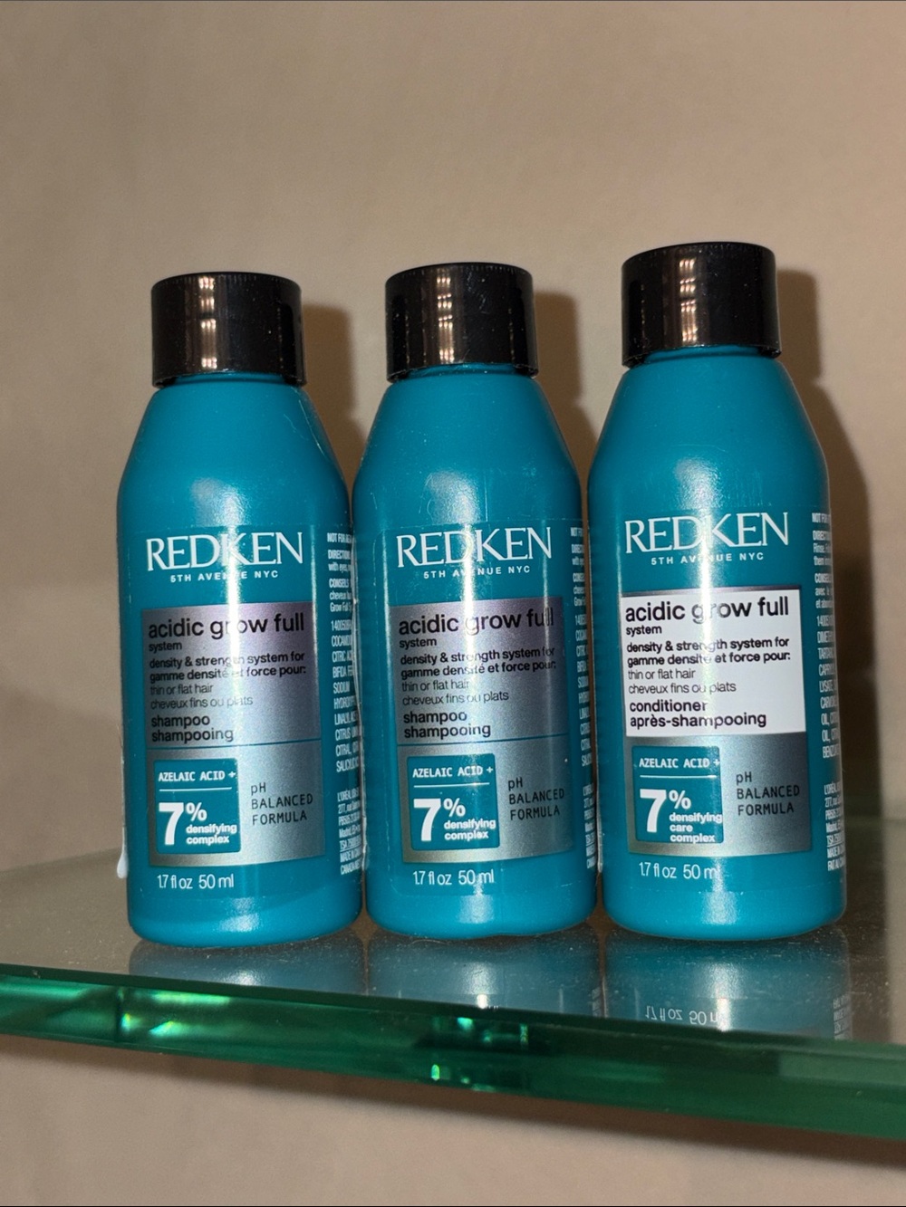 Redken Acidic Grow Full Travel Shampoo & Conditioner Trio. NEW